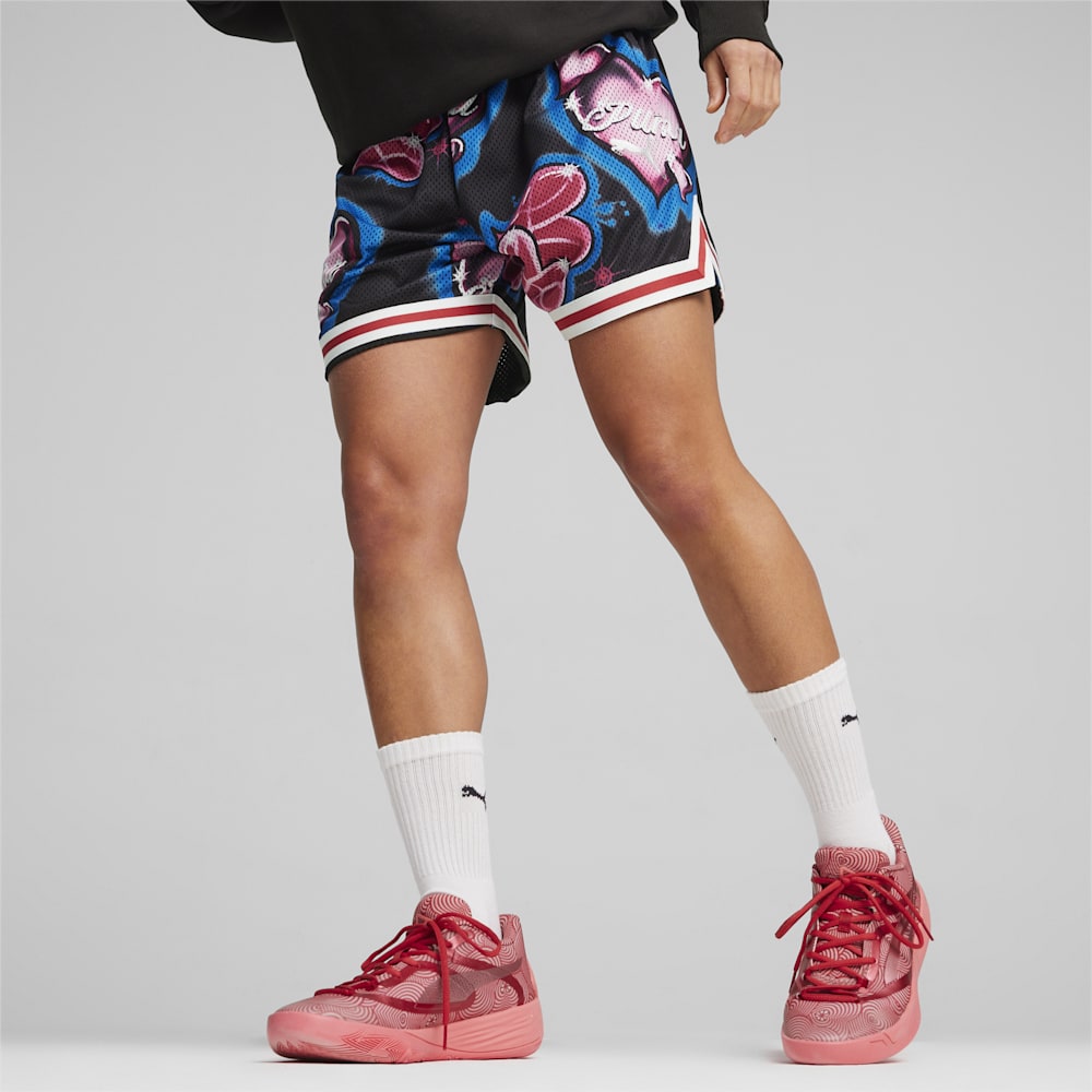 Puma Game Love Basketball Shorts - Black-AOP