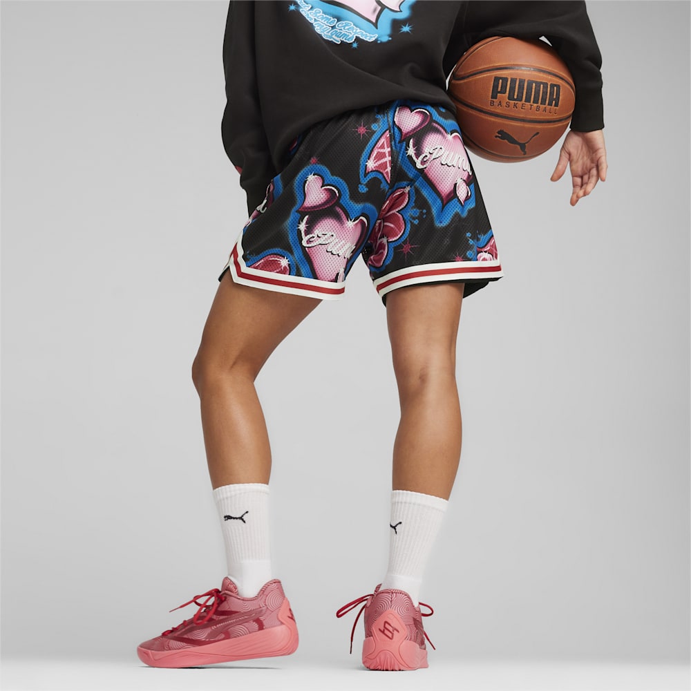 Puma Game Love Basketball Shorts - Black-AOP