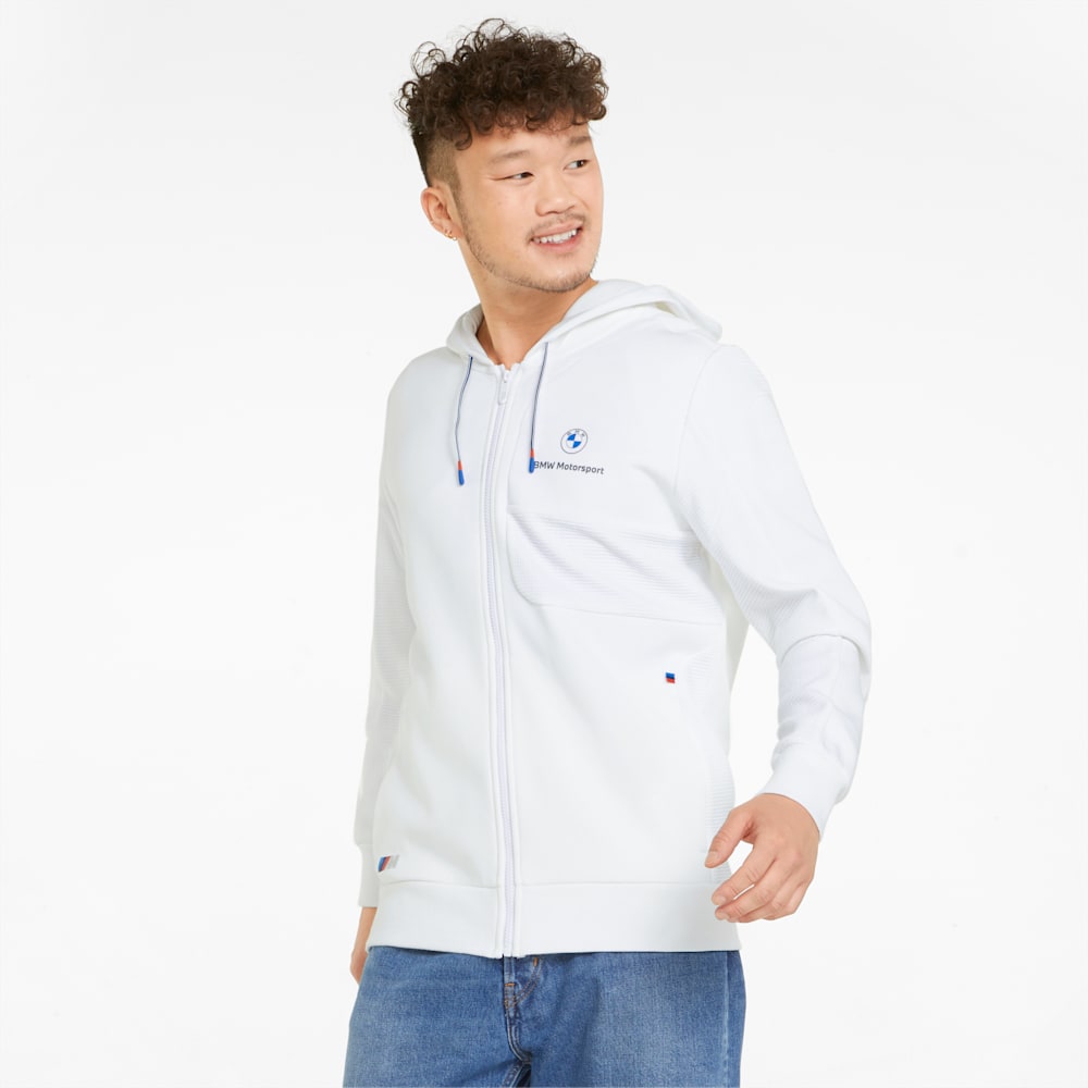 Puma BMW M Motorsport Hooded Sweat Jacket - White