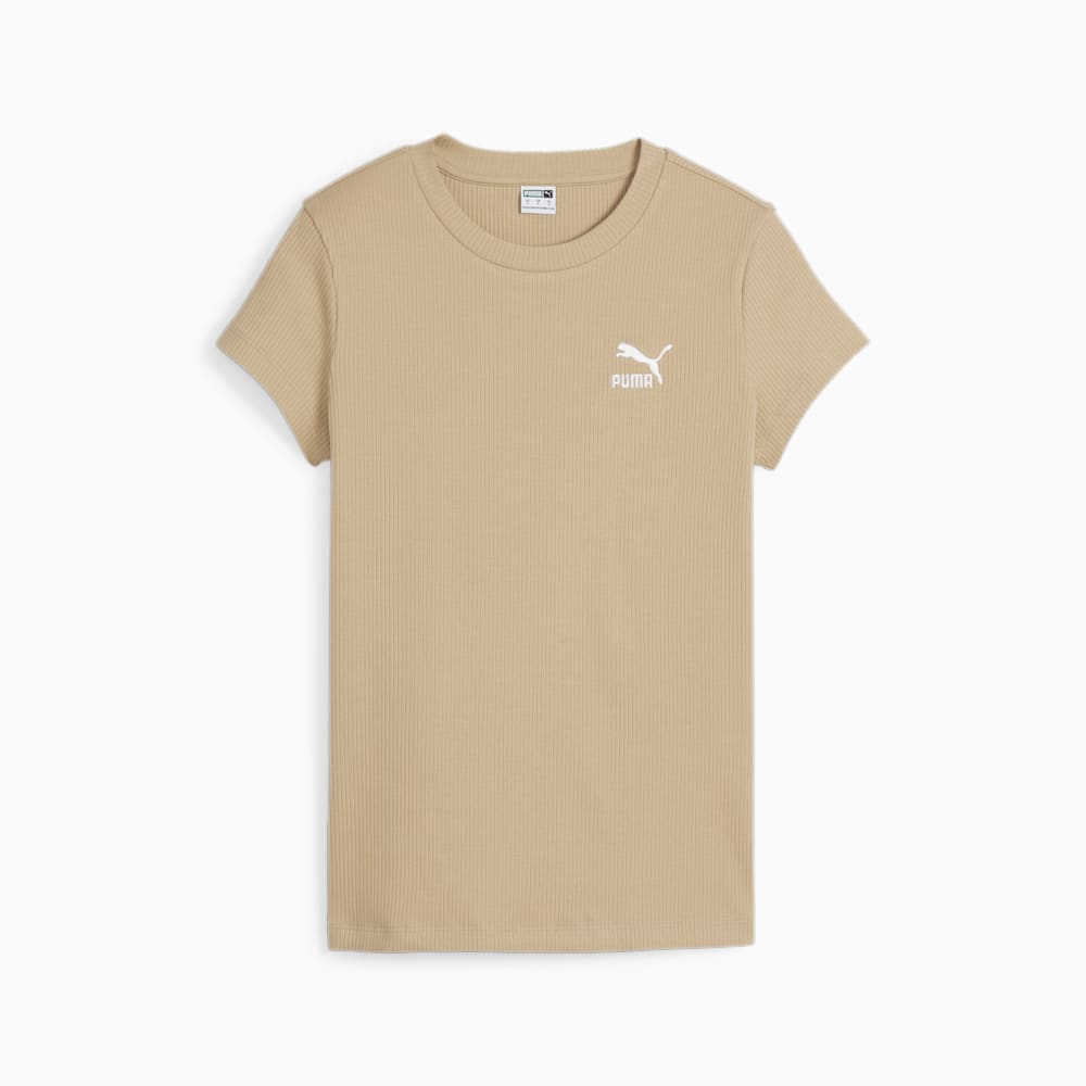 Puma CLASSICS Ribbed Slim Tee - Prairie Tan