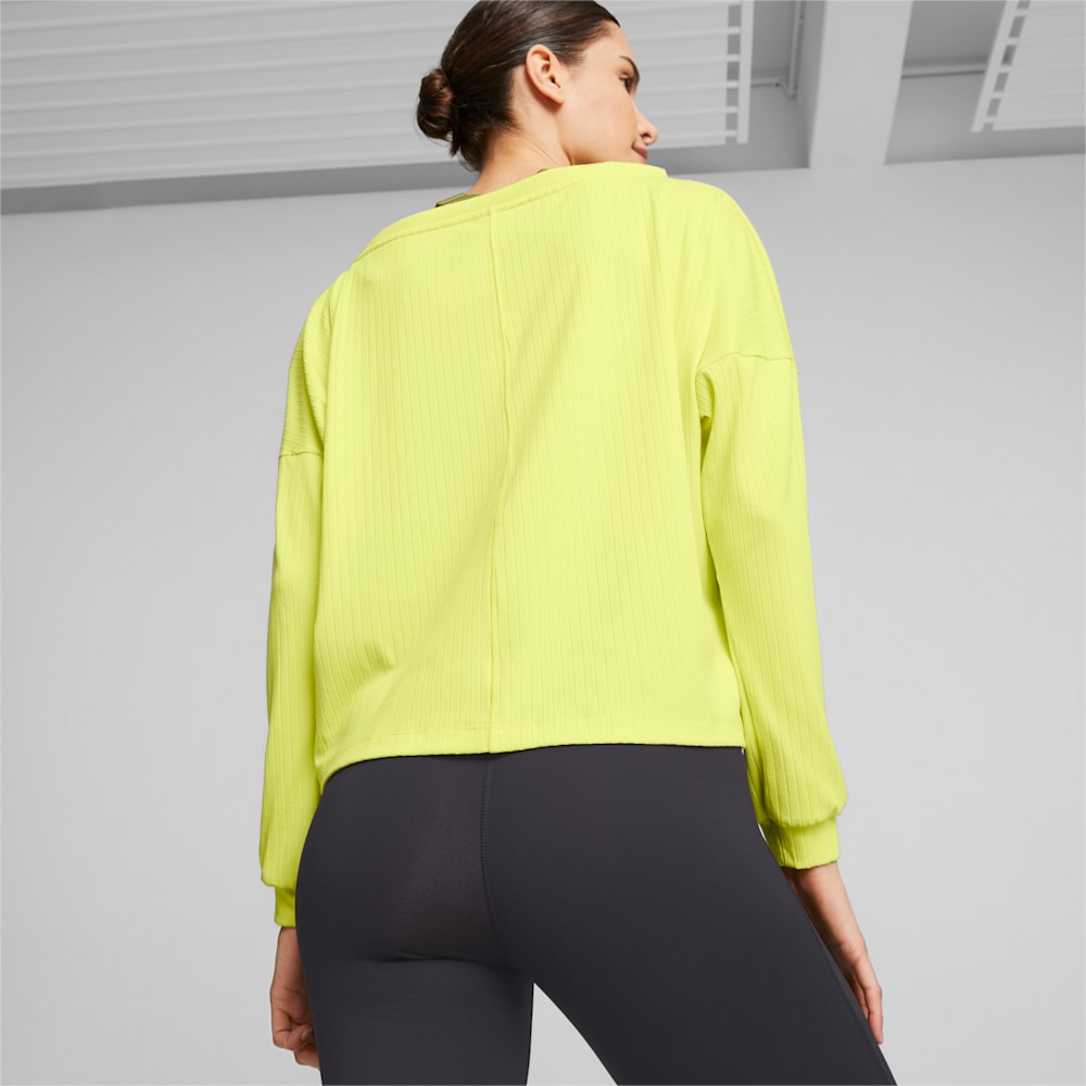 Puma STUDIO UNWIND Long Sleeve Training Tee - Yellow Burst