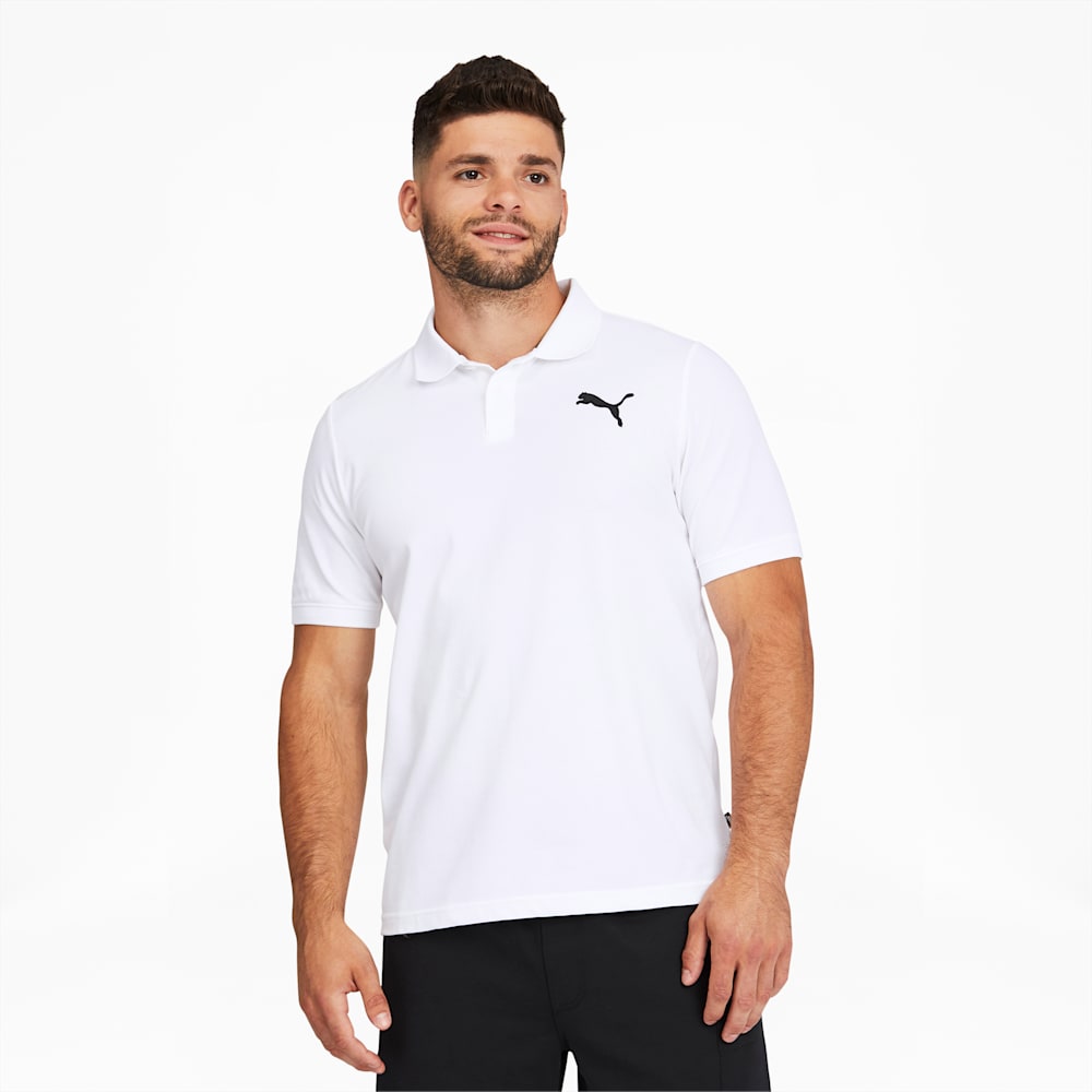 Puma Essentials Pique Polo - White-Cat