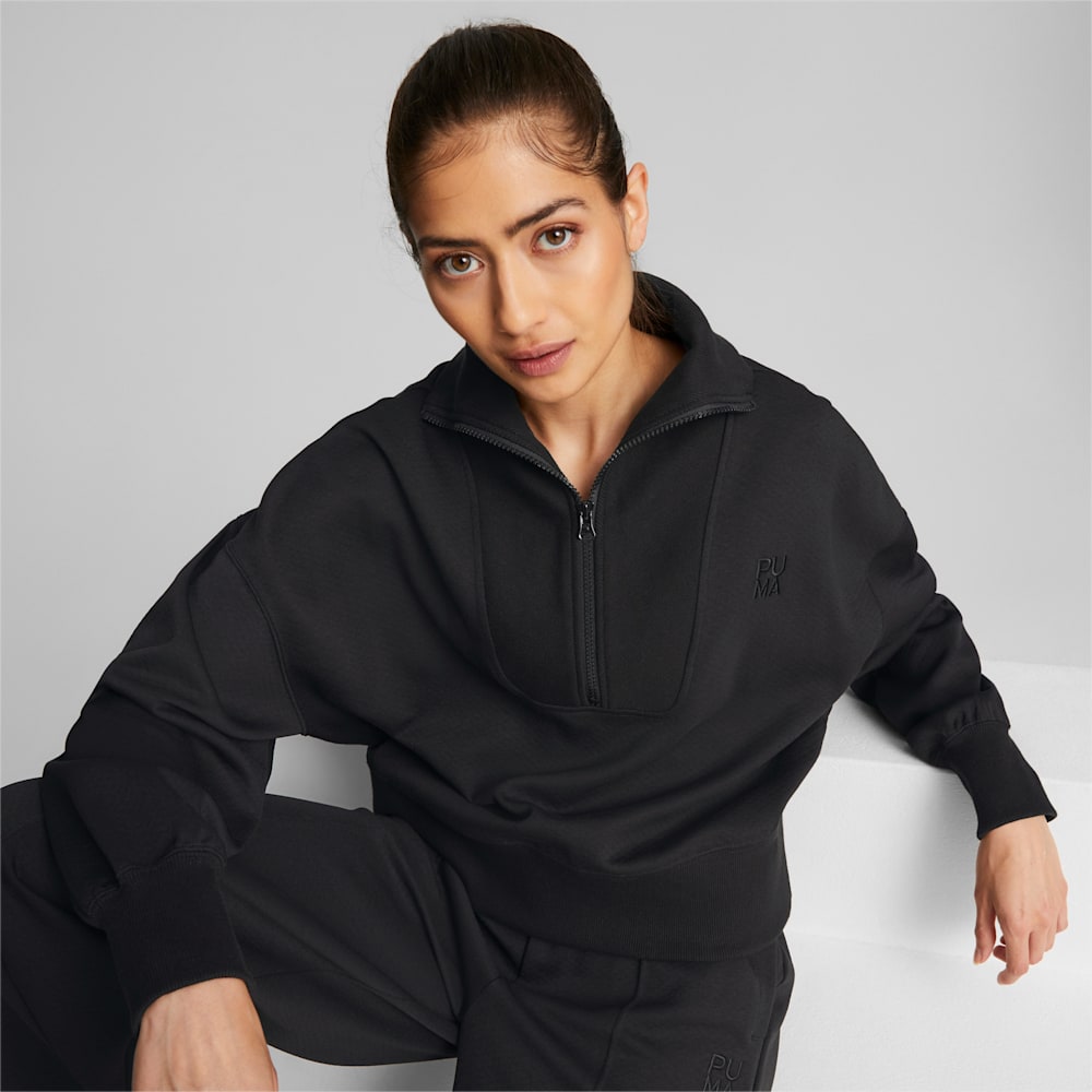 Puma Infuse Half-Zip Oversized Sweatshirt - Black