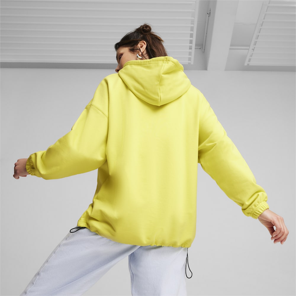 Puma DARE TO Oversized Hoodie - Lime Sheen