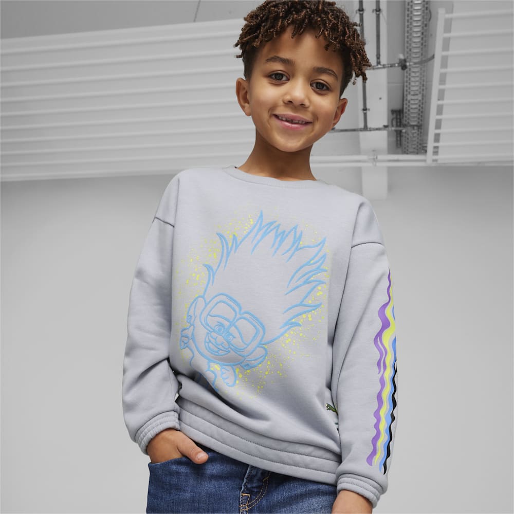 Puma PUMA x TROLLS Little Kids Sweatshirt - Gray Fog