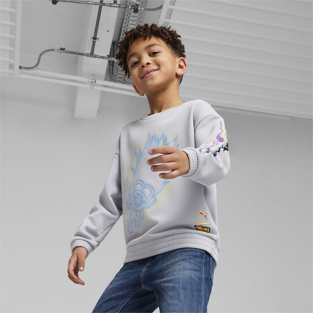 Puma PUMA x TROLLS Little Kids Sweatshirt - Gray Fog