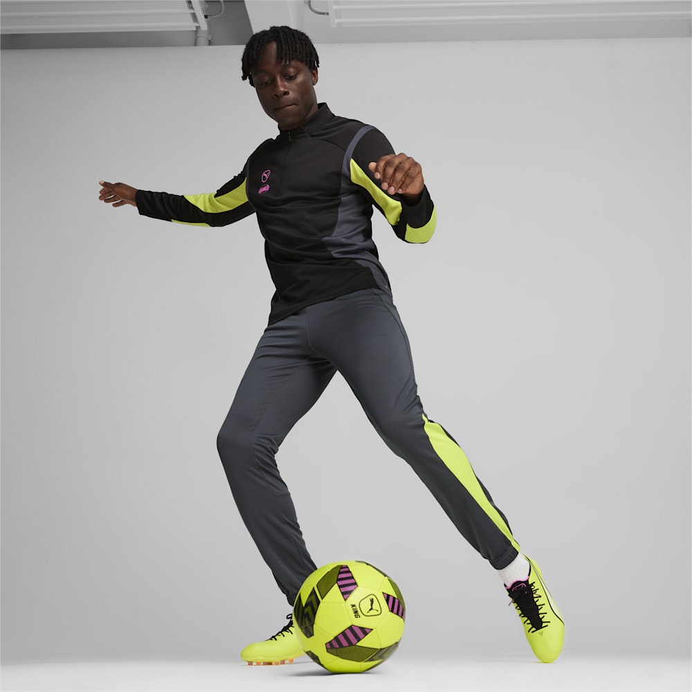 Puma KING Pro Training Pants - Strong Gray-Electric Lime