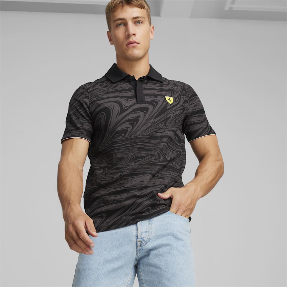 Puma Scuderia Ferrari Race Motorsport Graphic Polo - Black