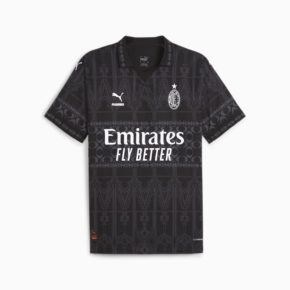 Puma AC MILAN x PLEASURES Authentic Soccer Jersey - Black-Asphalt