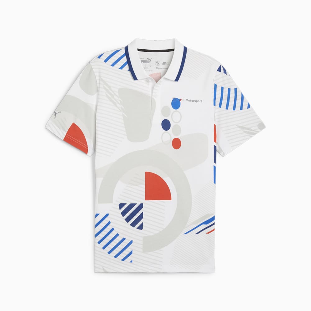 Puma BMW M Motorsport All-Over Print Polo - White-AOP