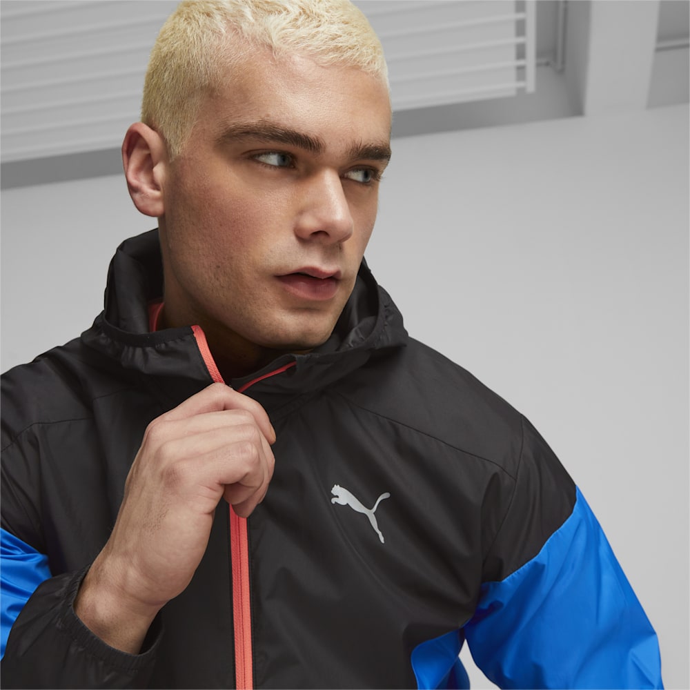 Puma Lightweight Running Jacket - Black-Ultra Blue