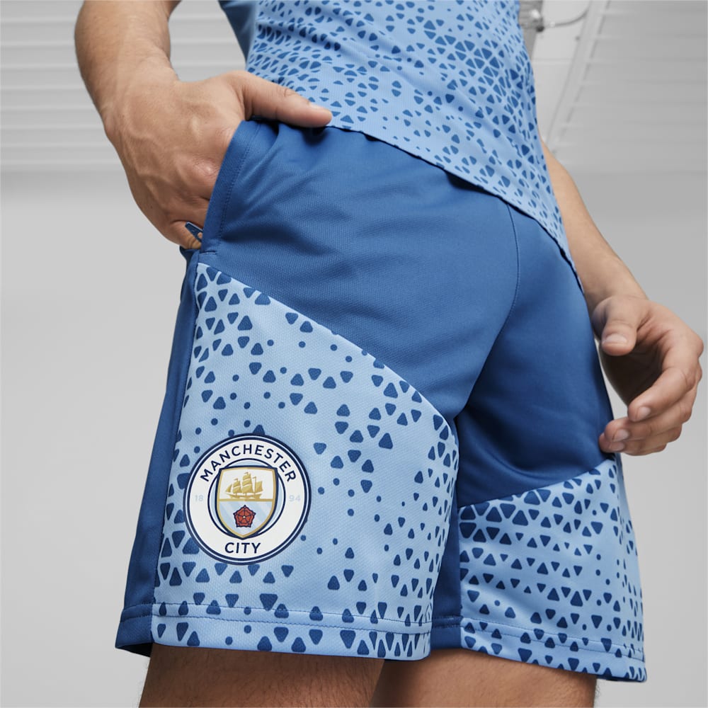 Puma Manchester City Soccer Training Shorts - Lake Blue-Team Light Blue