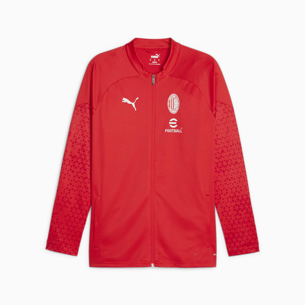 Puma AC Milan Soccer Training Jacket - For All Time Red-Feather Gray