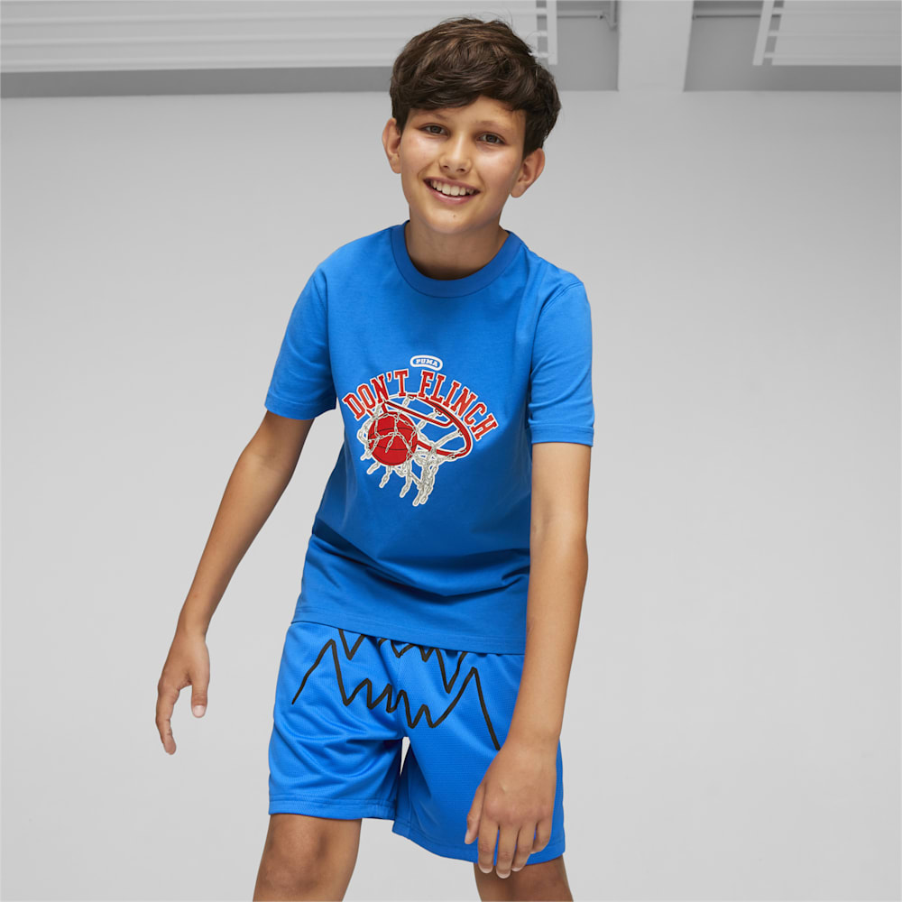 Puma Basketball Big Kids Graphic Tee - Racing Blue