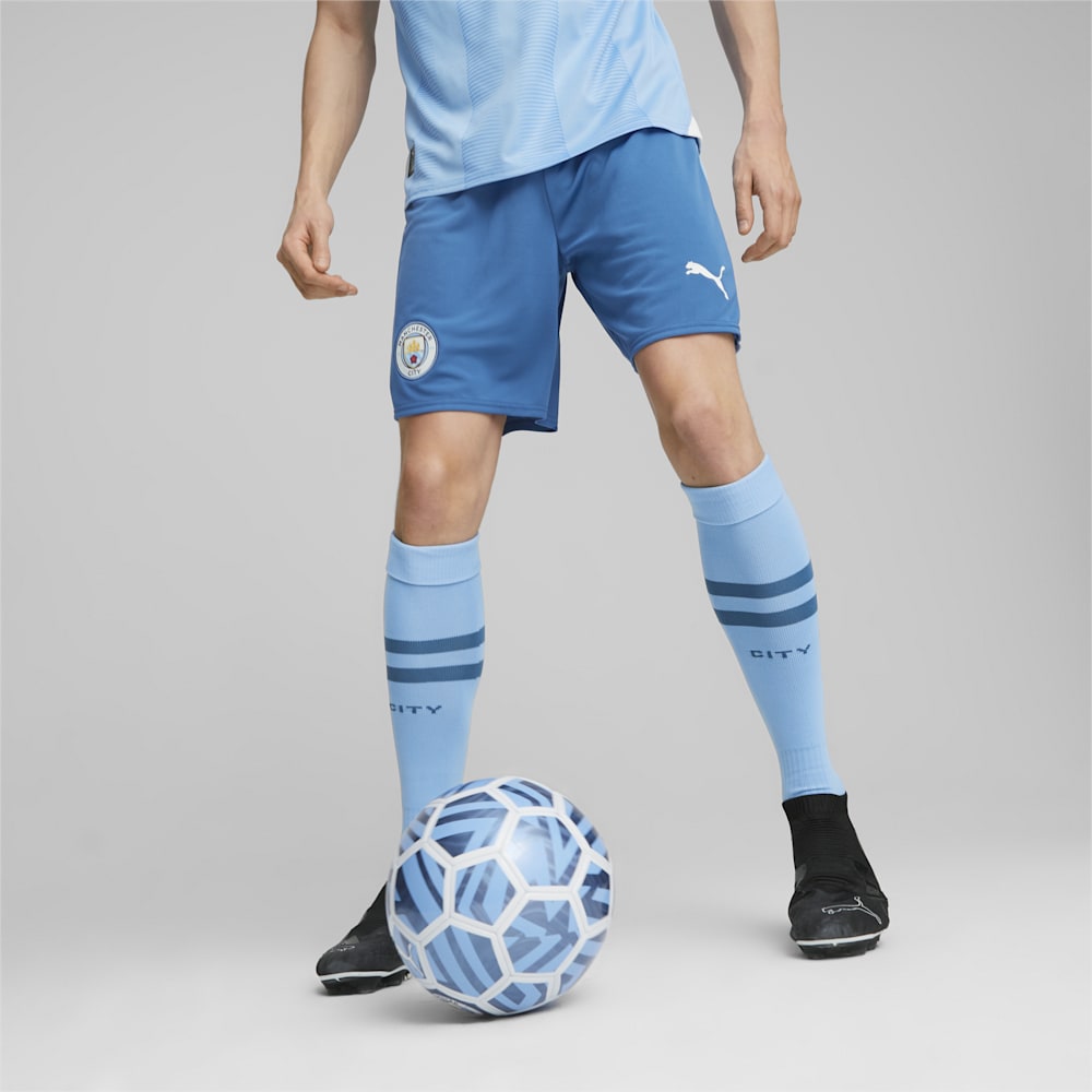 Puma Manchester City Soccer Shorts - Lake Blue-Team Light Blue