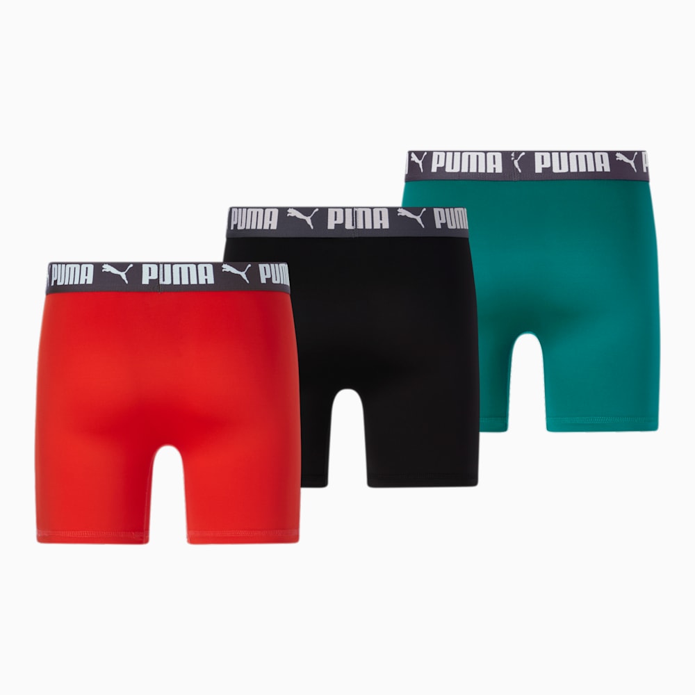 Puma Athletic Boxer Briefs [3 Pack] - AQUA / ORANGE