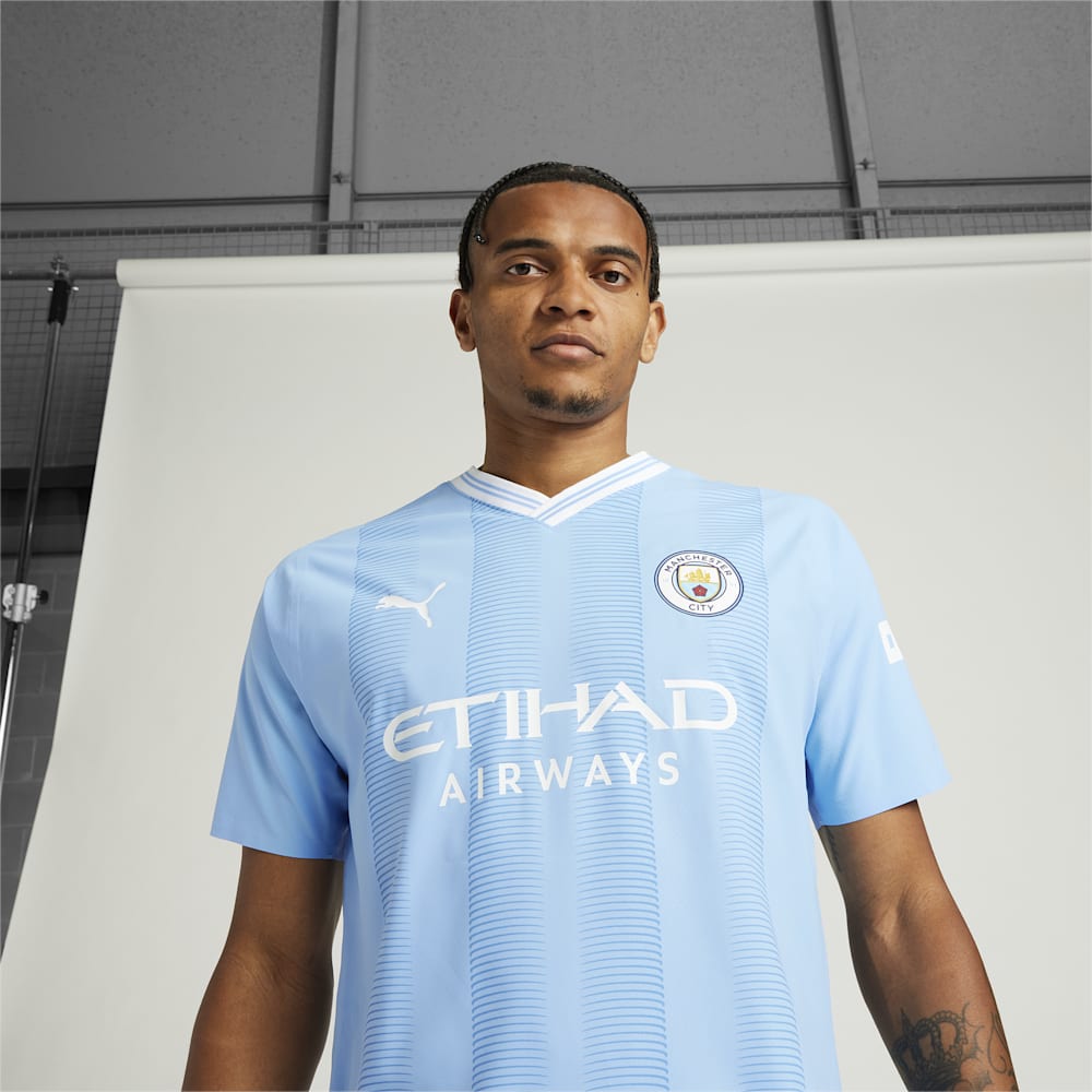 Puma Manchester City 23/24 Authentic Home Jersey - Team Light Blue-White