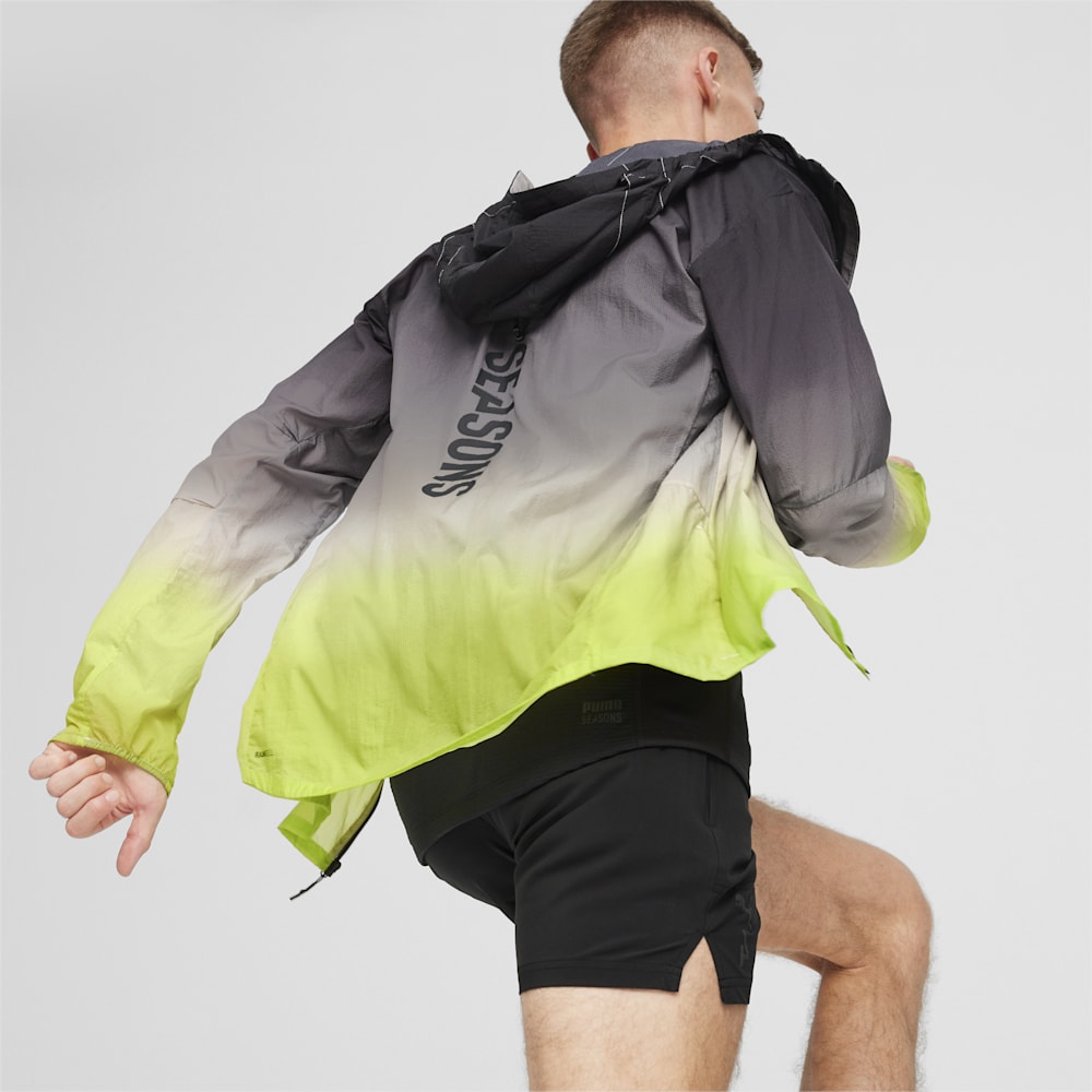 Puma SEASONS Ultra Trail Jacket - Lime Pow-fade print