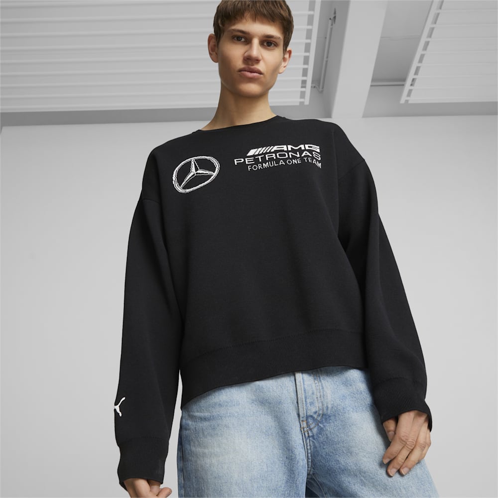 Puma Mercedes AMG-Petronas F1® Statement Knitted Motorsport Sweater - Black