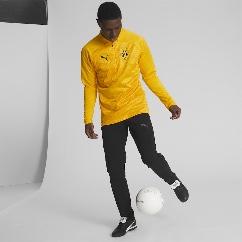 Puma Borussia Dortmund Soccer Training Fleece - Cyber Yellow-Black