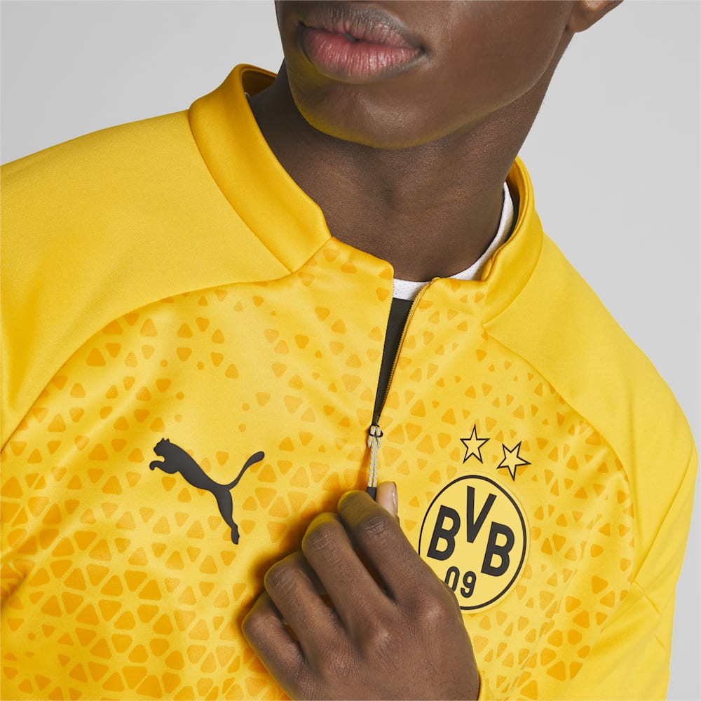 Puma Borussia Dortmund Soccer Training Fleece - Cyber Yellow-Black