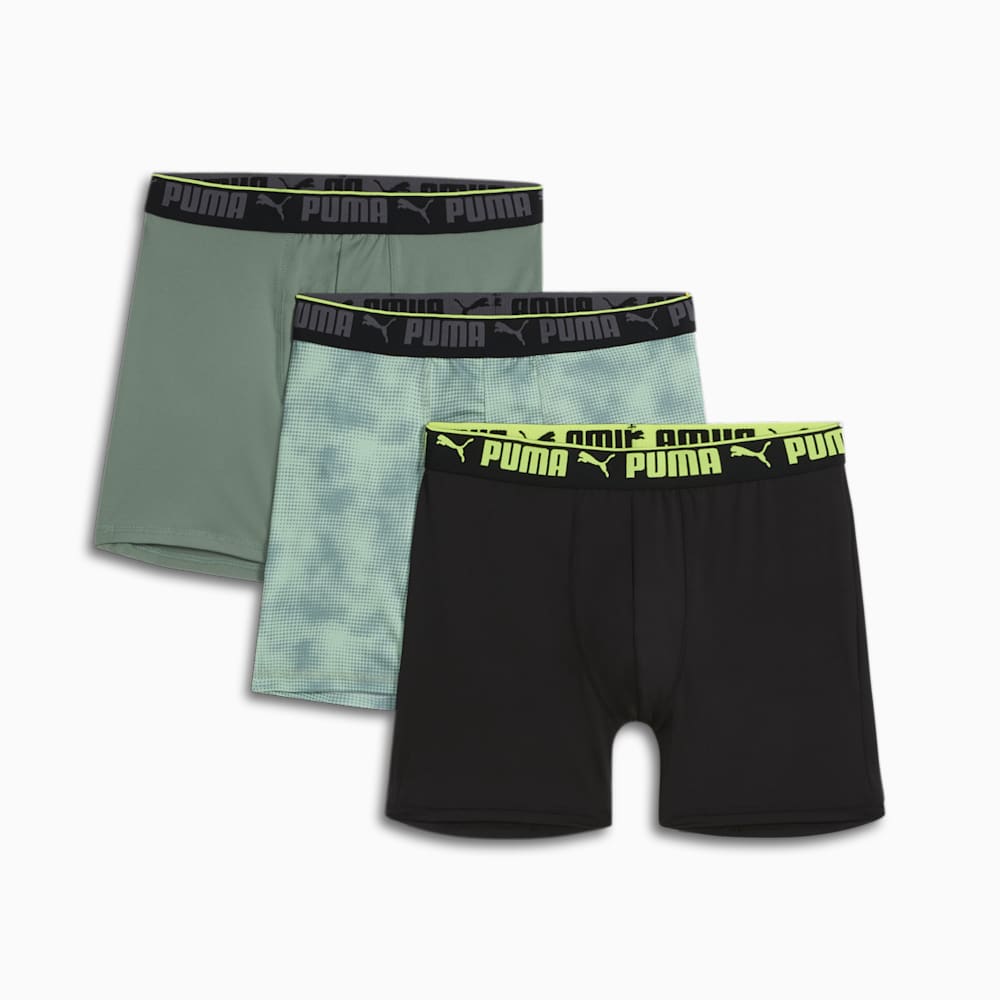 Puma Sportstyle Boxer Briefs (3 Pack) - GREEN / BLACK