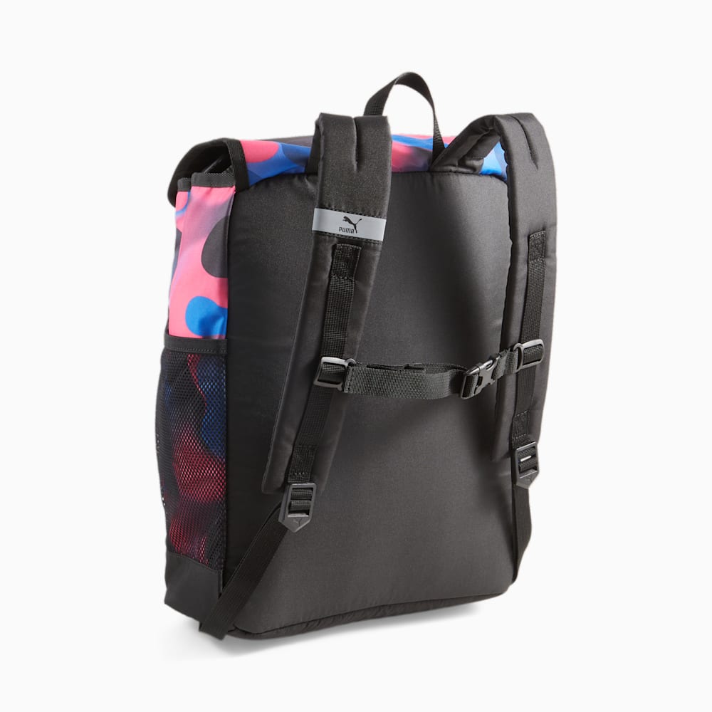 Puma Cosmic Big Kids Backpack - Black-Glowing Pink