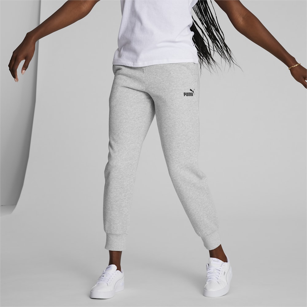 Puma Essentials Sweatpants - Light Gray Heather-Black