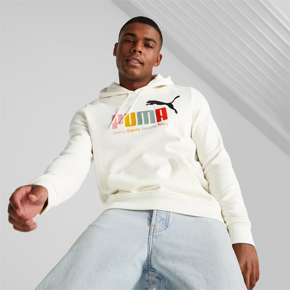 Puma ESS+ Multicolor Hoodie - Warm White