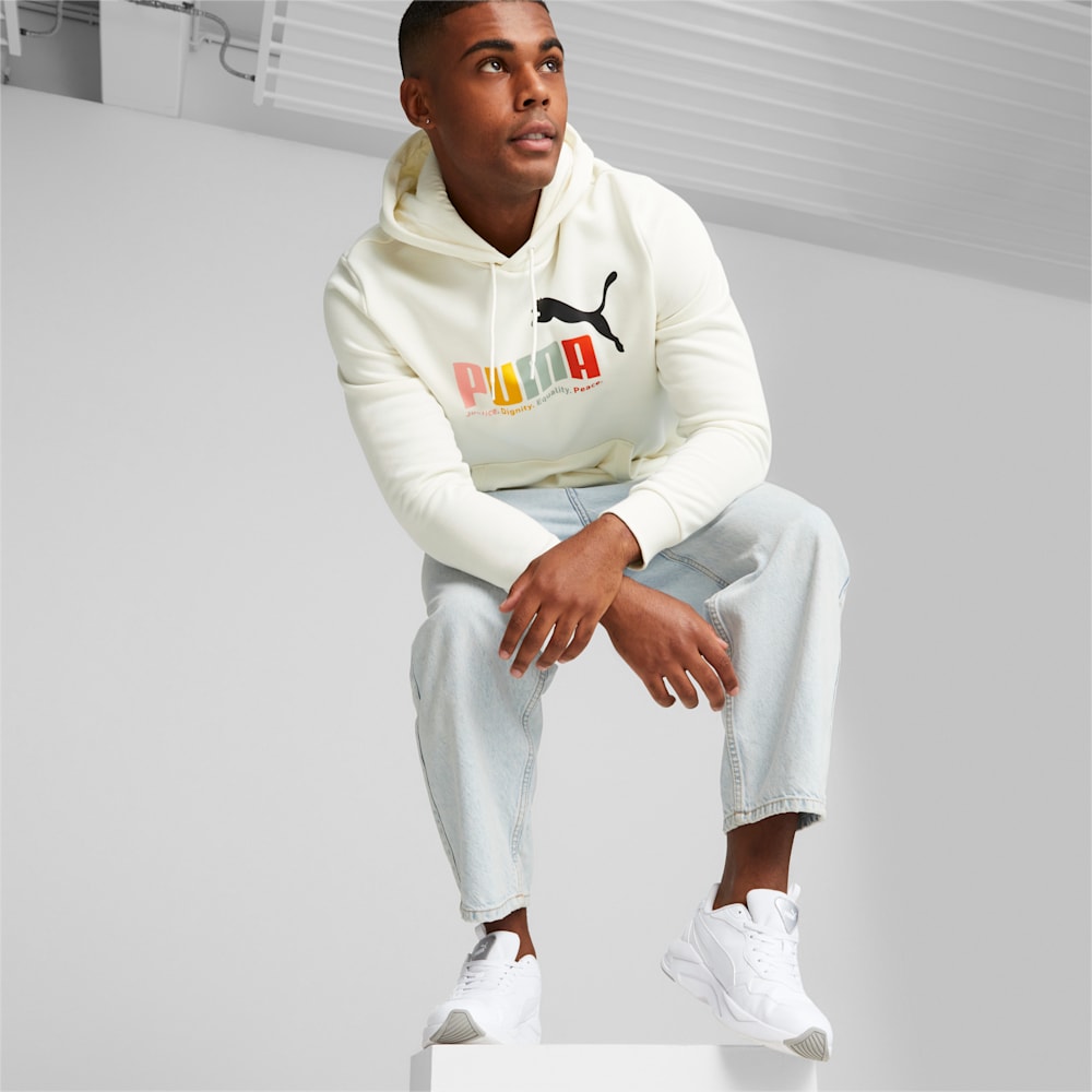 Puma ESS+ Multicolor Hoodie - Warm White