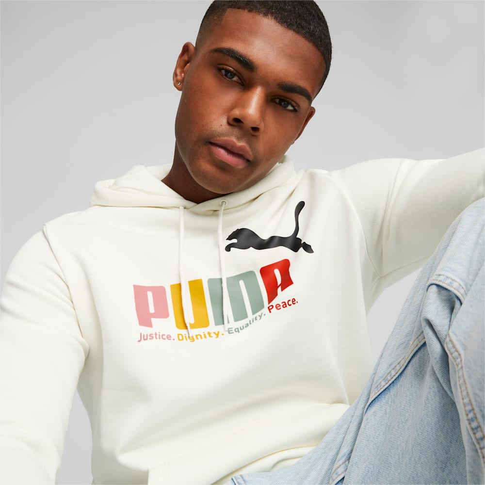 Puma ESS+ Multicolor Hoodie - Warm White