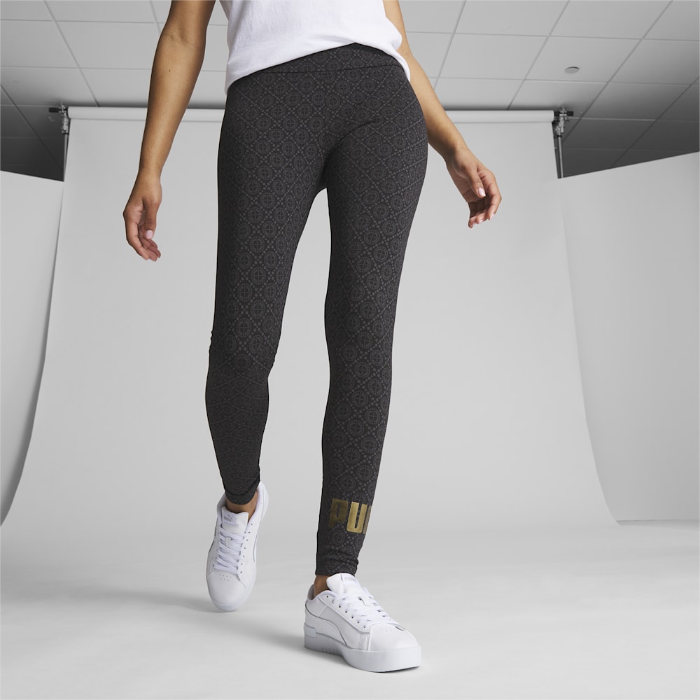 Puma ESS+ Logo Love Printed Leggings - Black