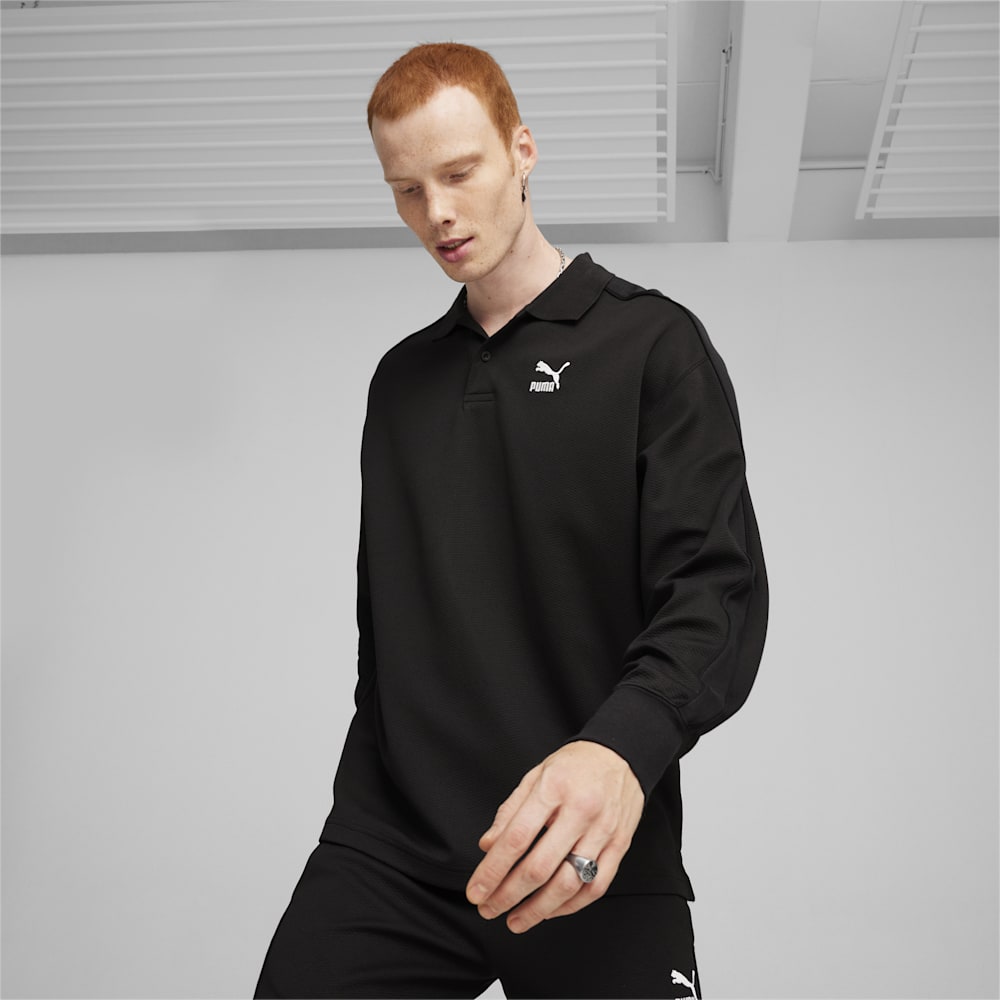 Puma T7 Polo Sweatshirt - Black