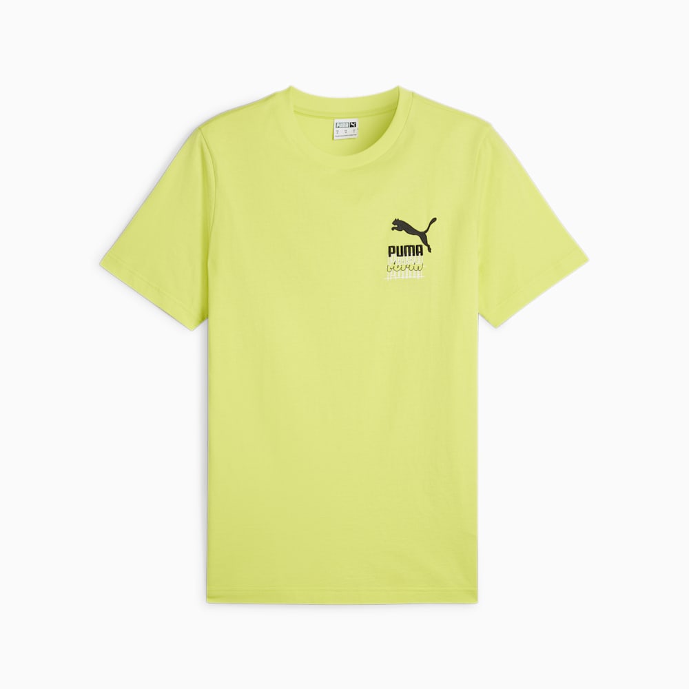 Puma BRAND LOVE Graphic Tee - Lime Sheen