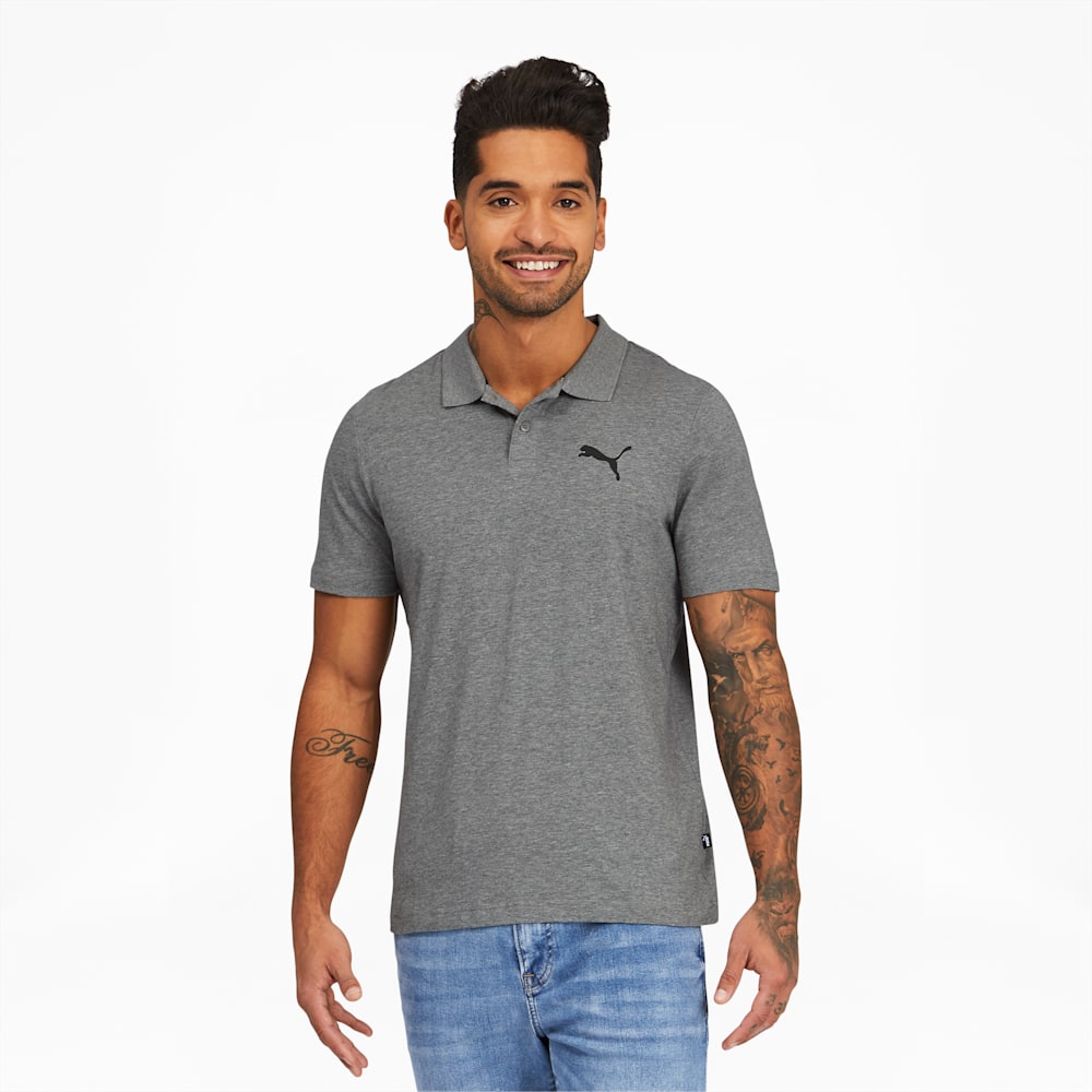 Puma Essentials Jersey Polo - Medium Gray Heather