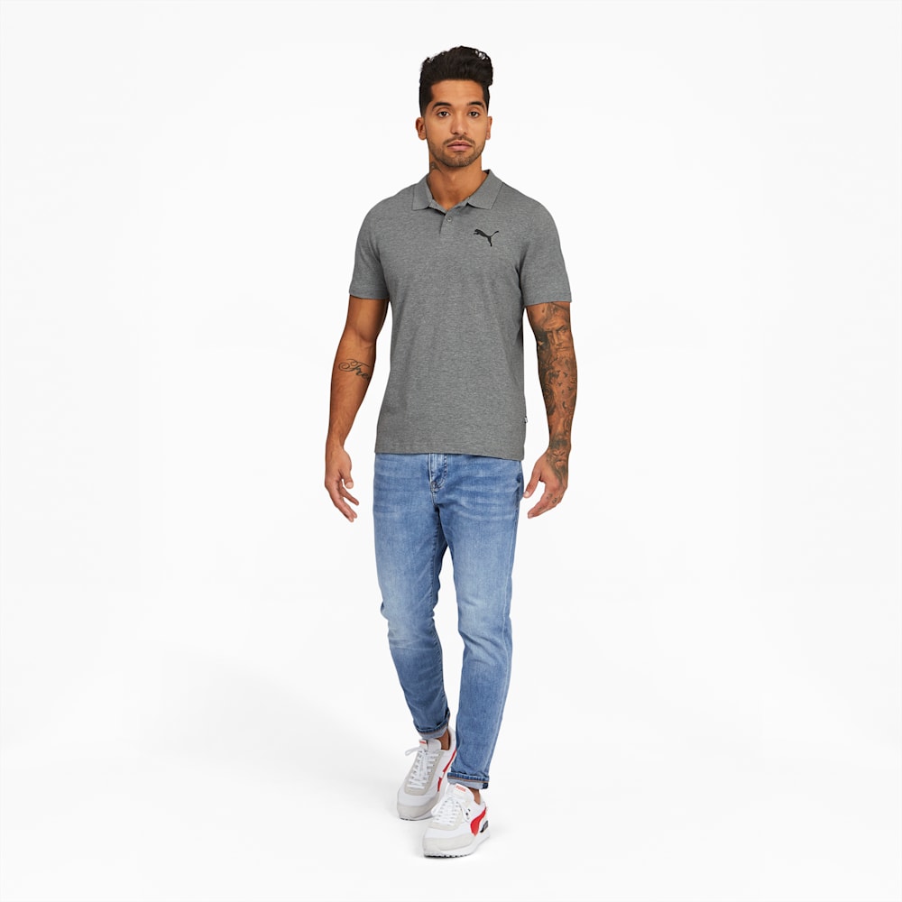 Puma Essentials Jersey Polo - Medium Gray Heather