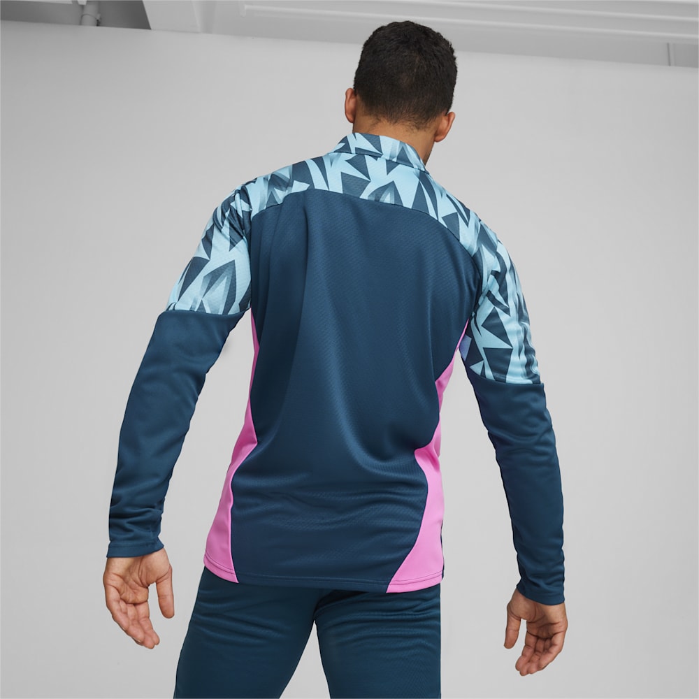 Puma individualFINAL Quarter-Zip Soccer Top - Ocean Tropic-Bright Aqua