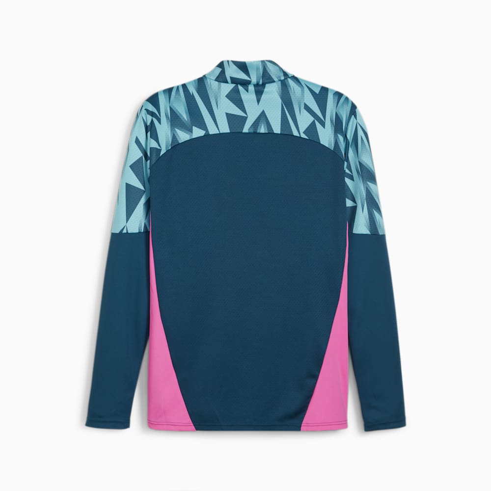 Puma individualFINAL Quarter-Zip Soccer Top - Ocean Tropic-Bright Aqua