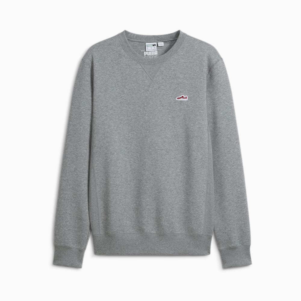 Puma Suede Logo Long Sleeve Tee - Medium Gray Heather