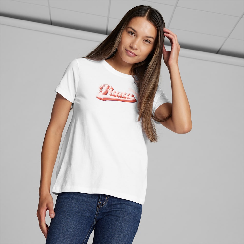 Puma Vintage Script Logo Tee - White