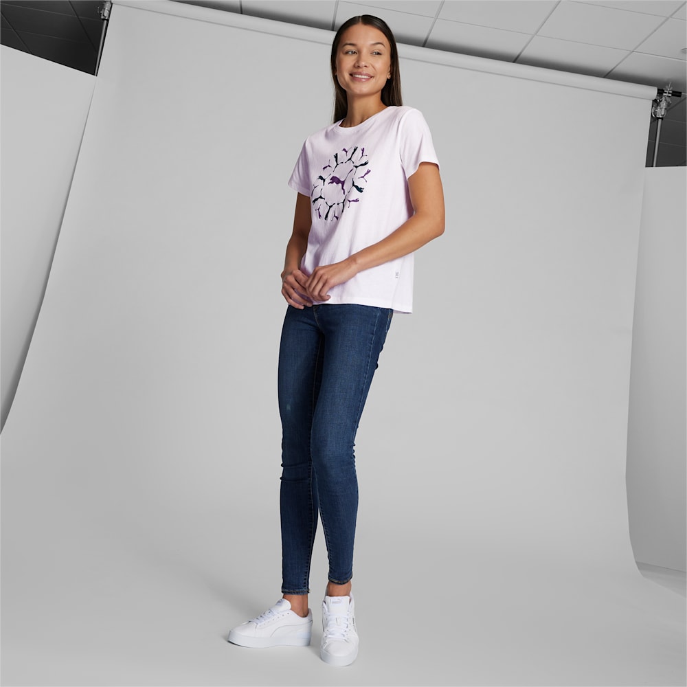 Puma ESS+ Graphic Tee - White-Malachite