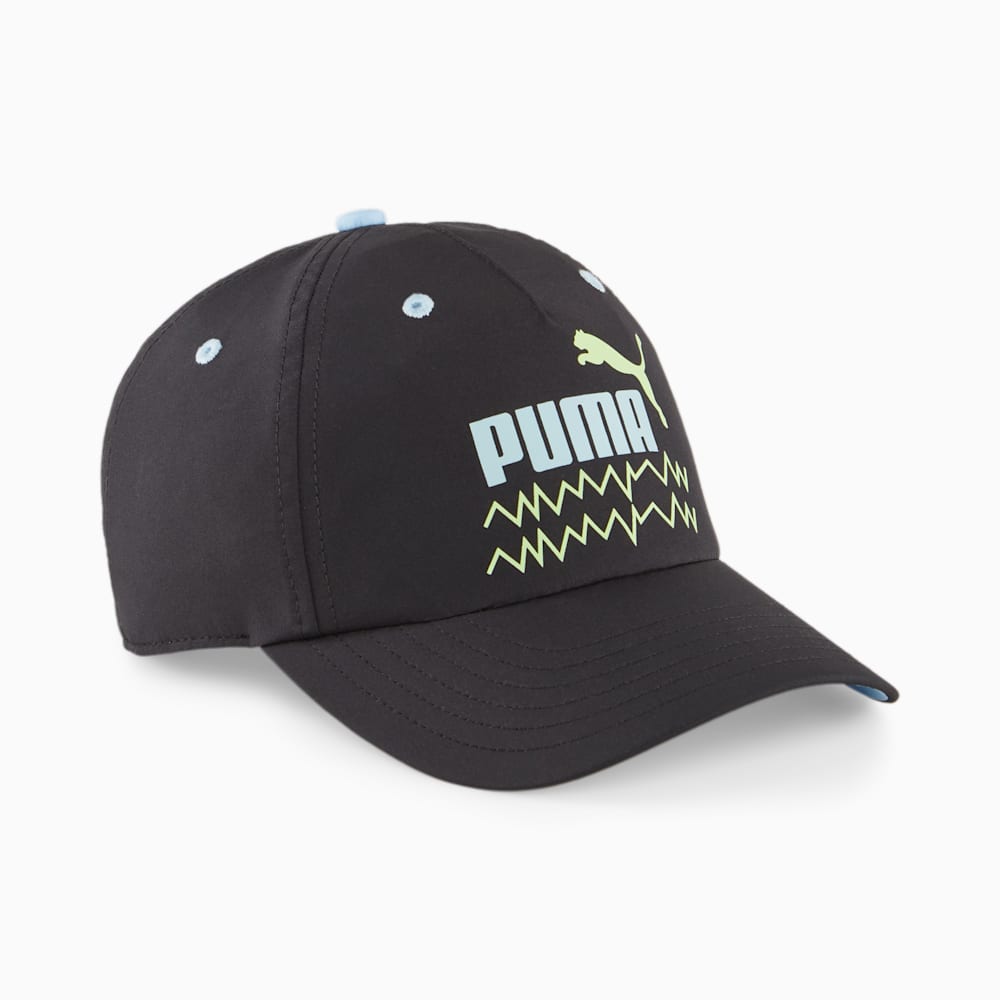 Puma Mixmatch Pinch Panel Big Kids Cap - Black-Silver Sky-AOP