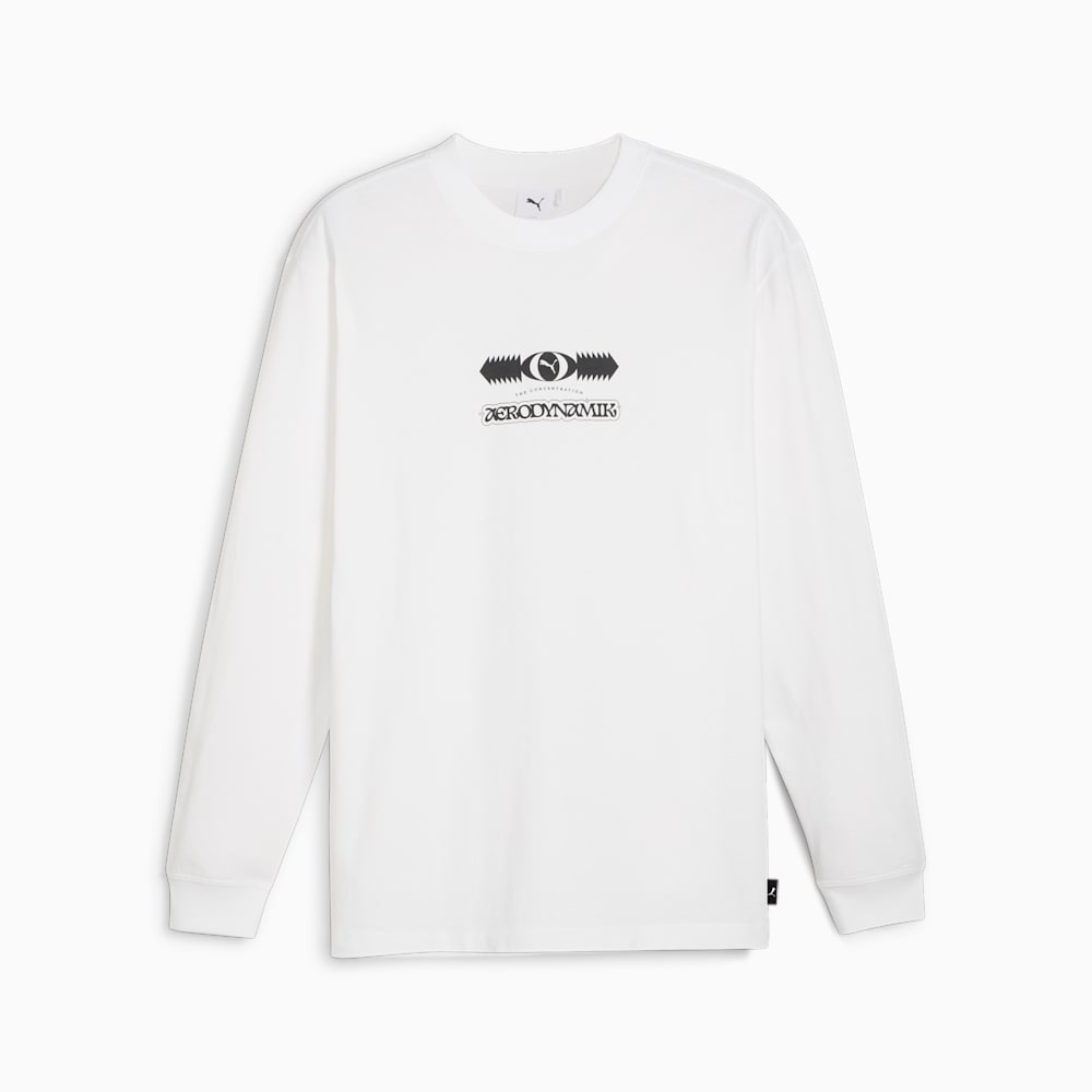 Puma GRAPHICS Aerodynamik Long Sleeve Tee - White