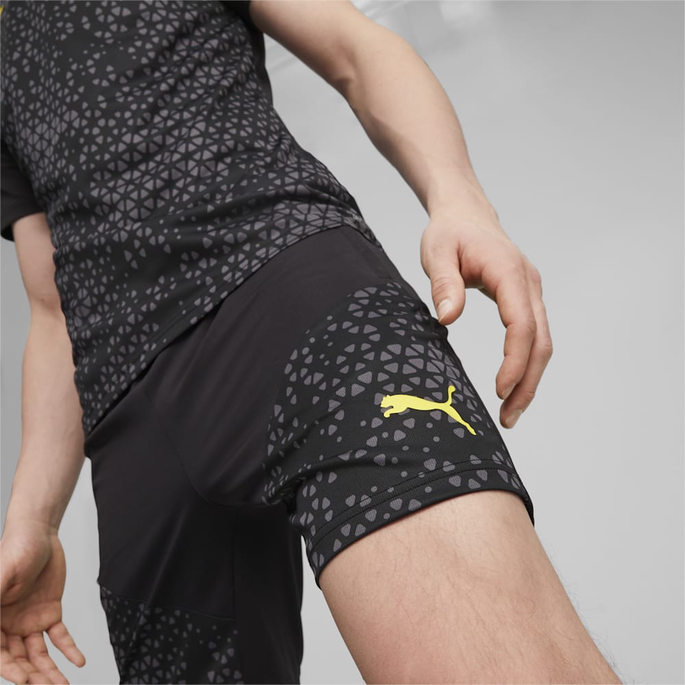 Puma Borussia Dortmund Soccer Training Shorts - Black-Cyber Yellow