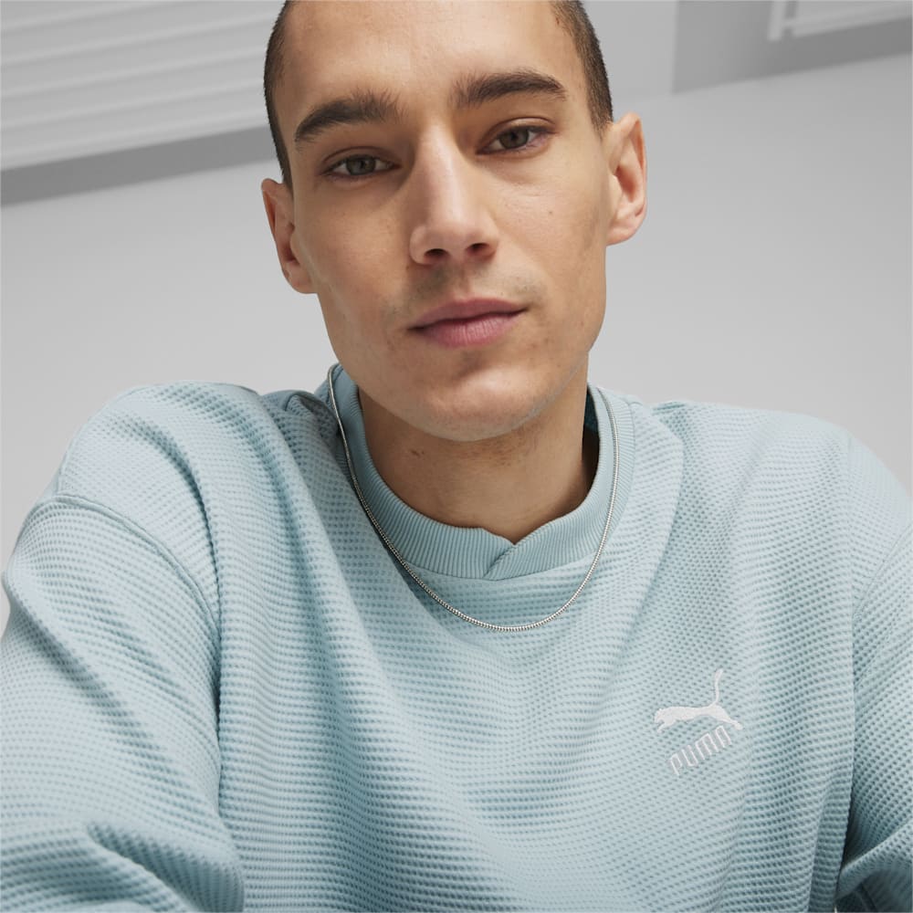 Puma CLASSICS Waffle Sweatshirt - Turquoise Surf