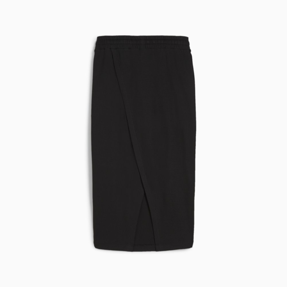 Puma CLASSICS Ribbed Midi Skirt - Black