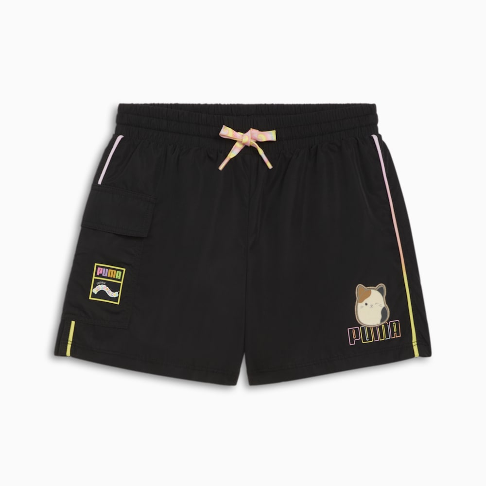 Puma PUMA x SQUISHMALLOWS Little Kids Cam Cargo Shorts - BLACK