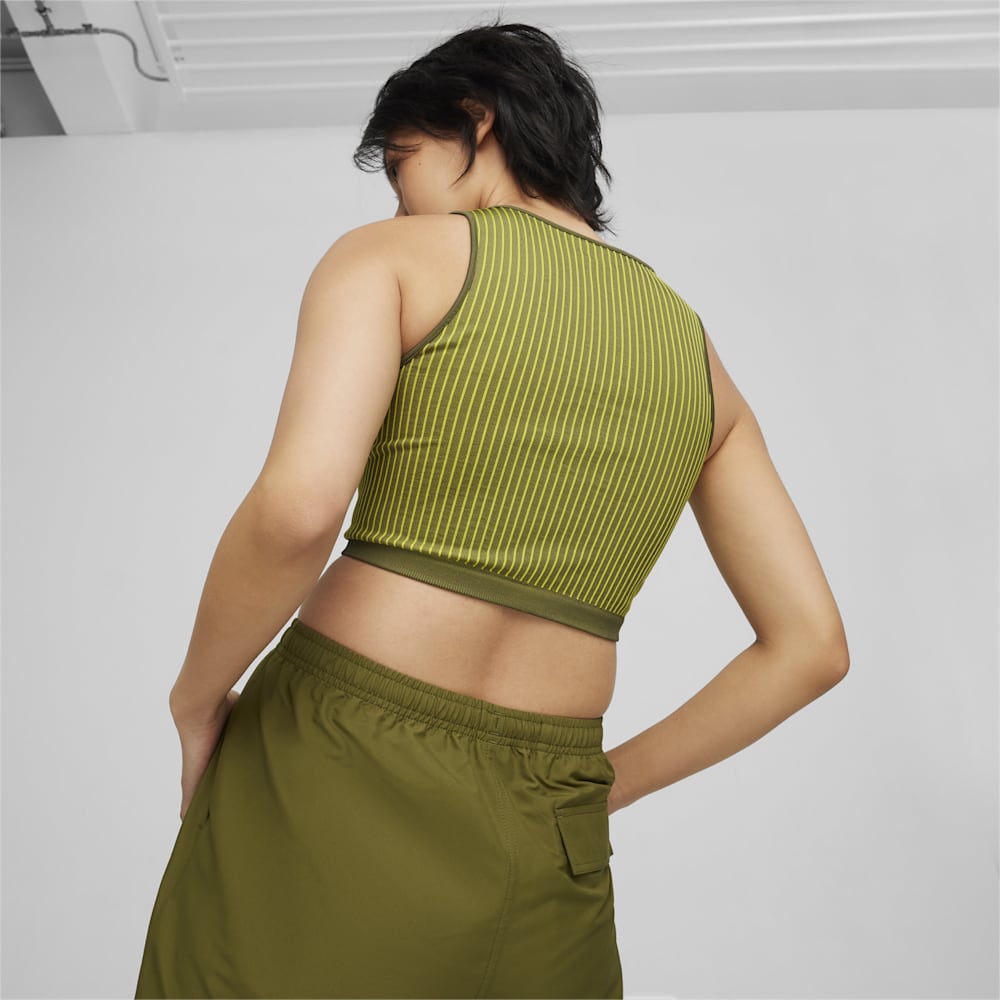 Puma DARE TO Crop Top - Olive Green