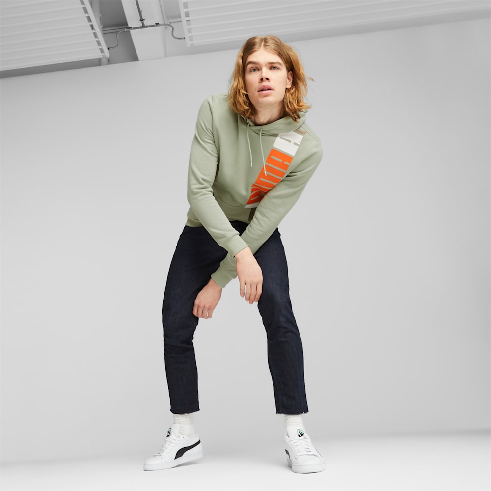 Puma ESS+ LOGO LAB Hoodie - Green Fog