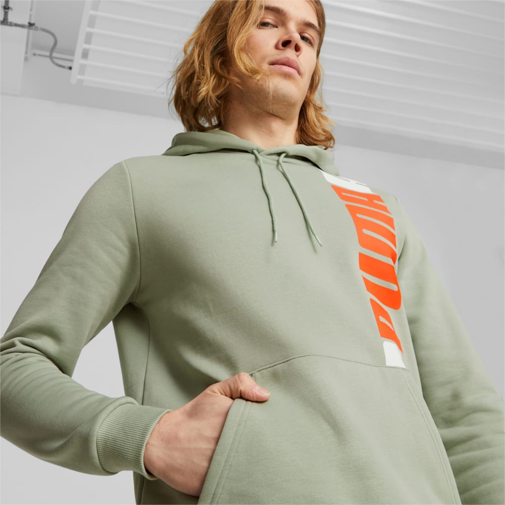 Puma ESS+ LOGO LAB Hoodie - Green Fog